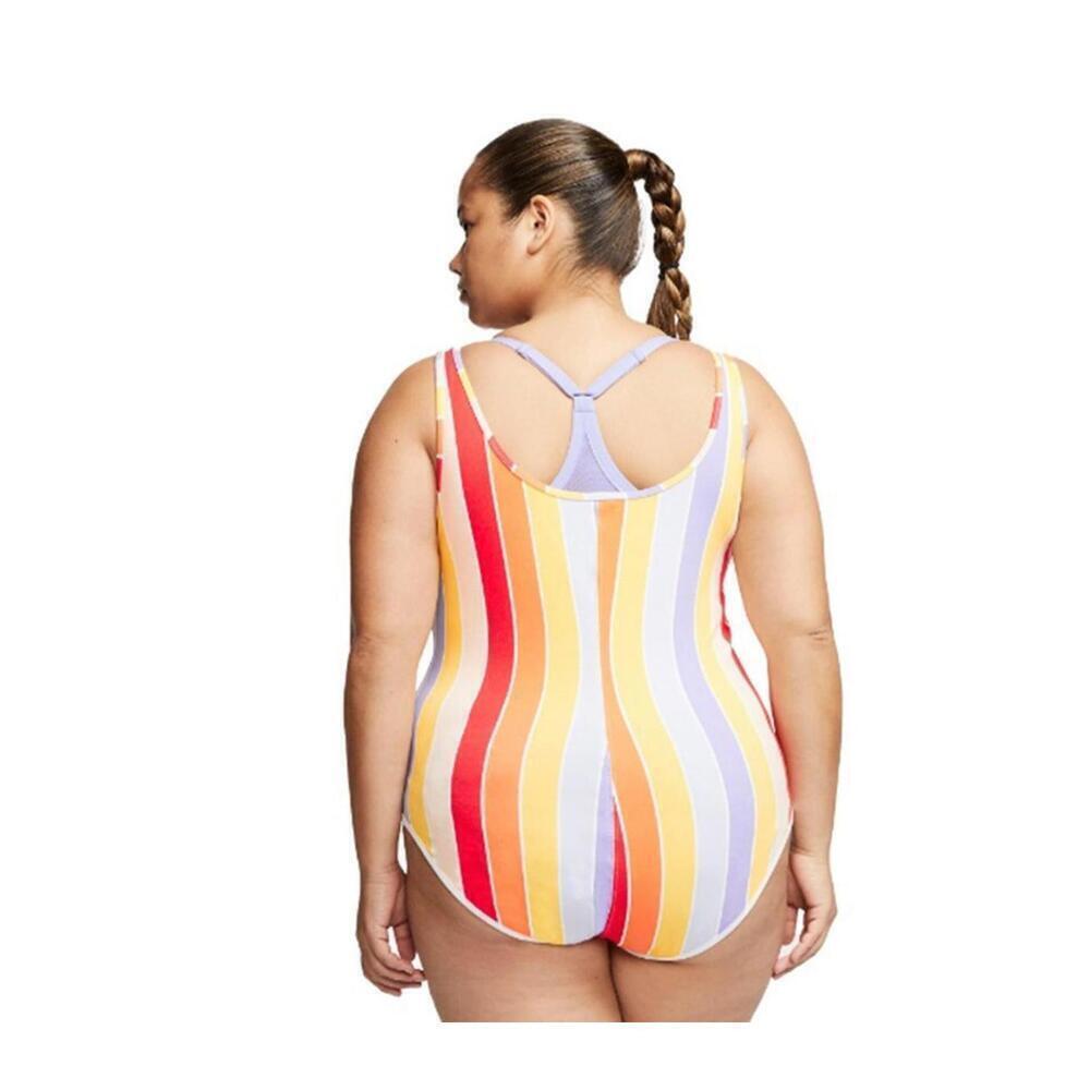 Womens Nike Plus Size Multi Striped Bodysuit Tight Fit Size 2X - Picture 2 of 2